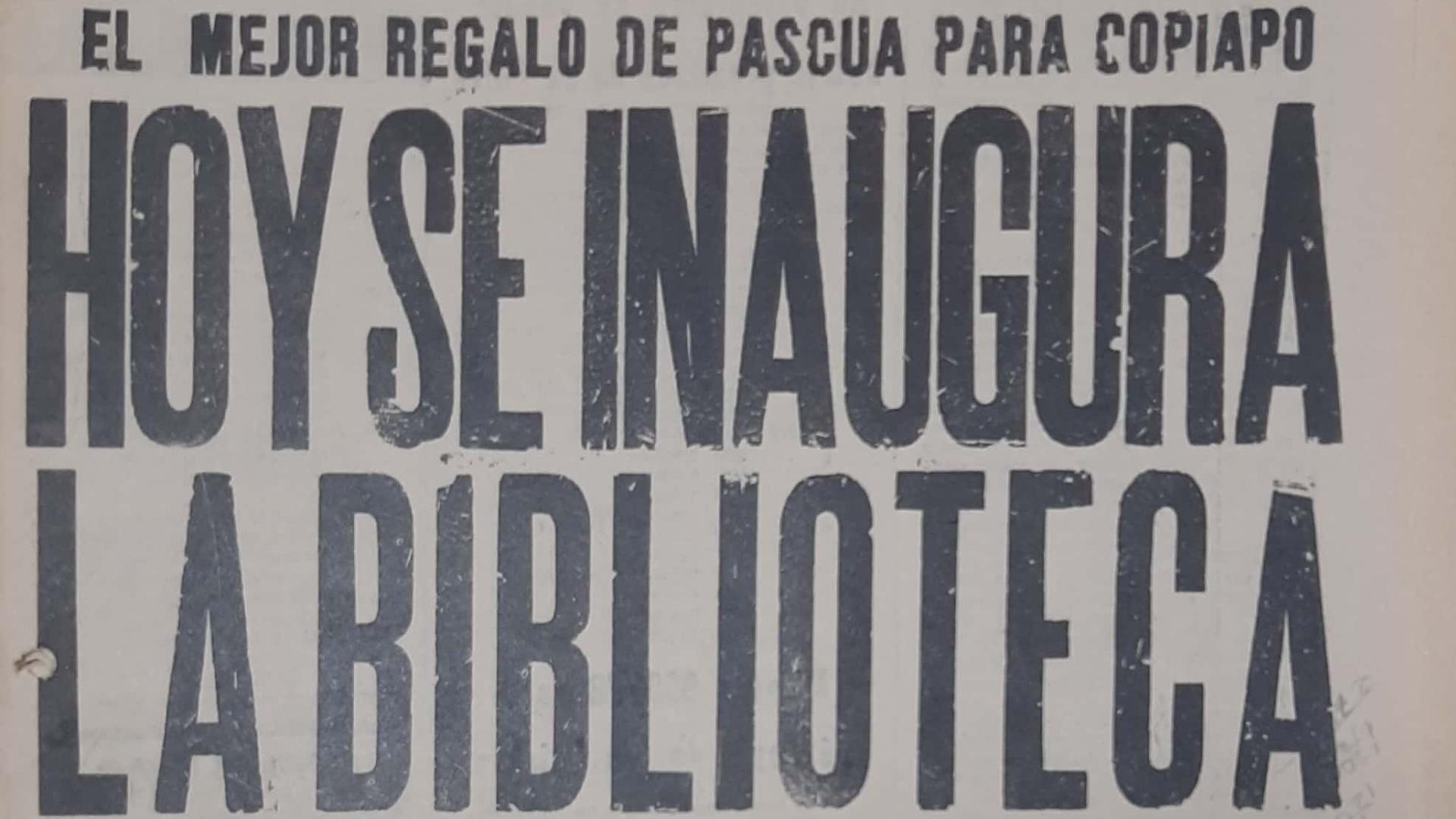 portada diario pronta inauguración biblioteca (1982)